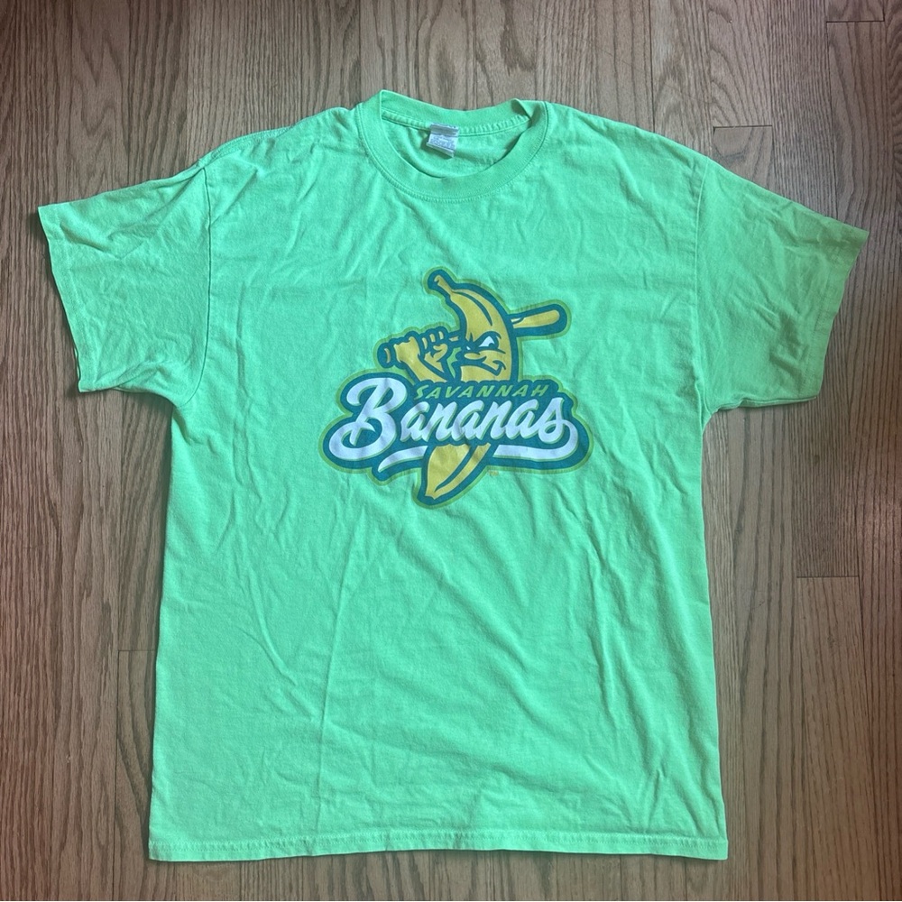 Savannah Bananas Professional Baseball Team Graphic T-Shirt Green Men’s Size L